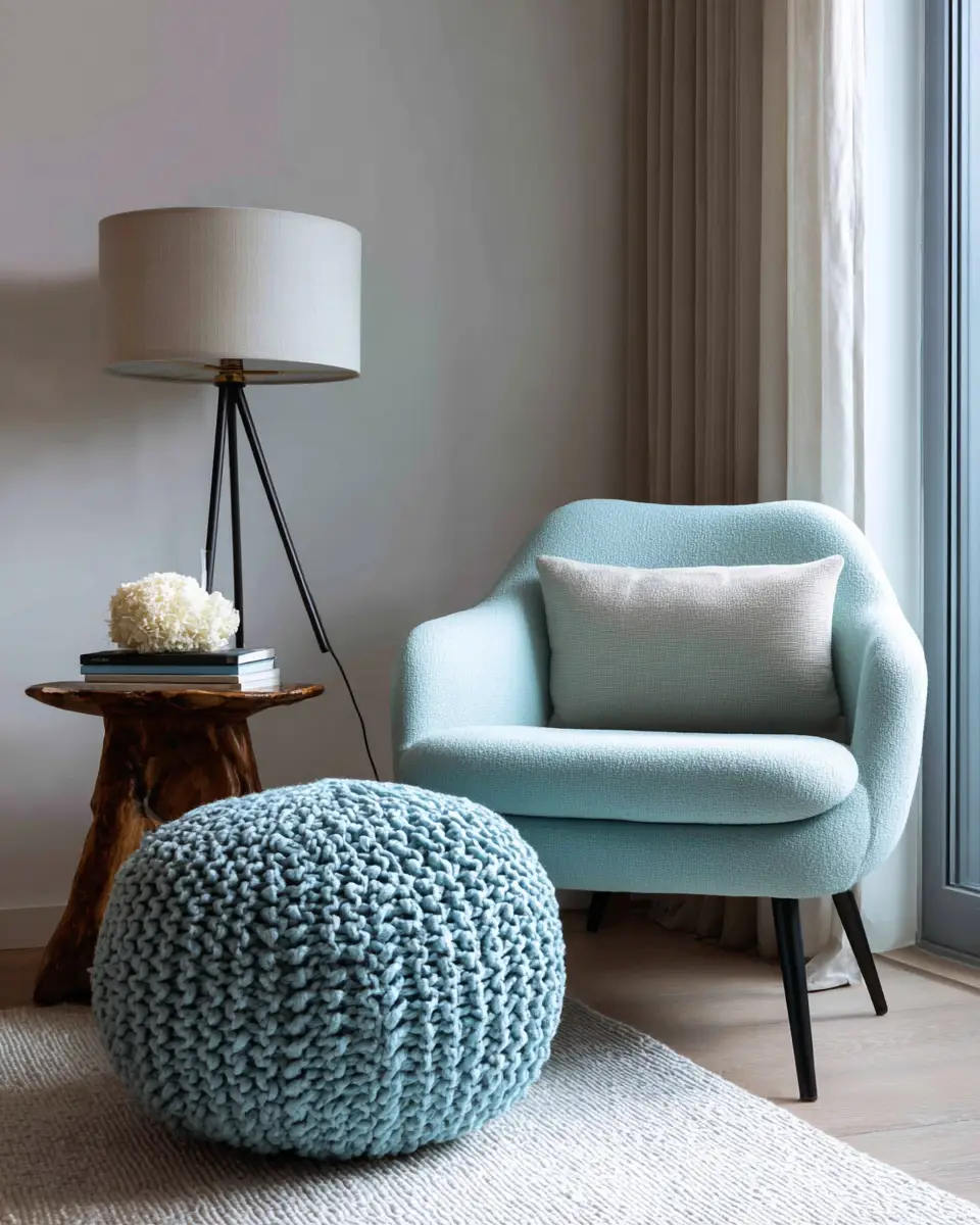 Sky Blue Scandinavian Living Room Decor Ideas