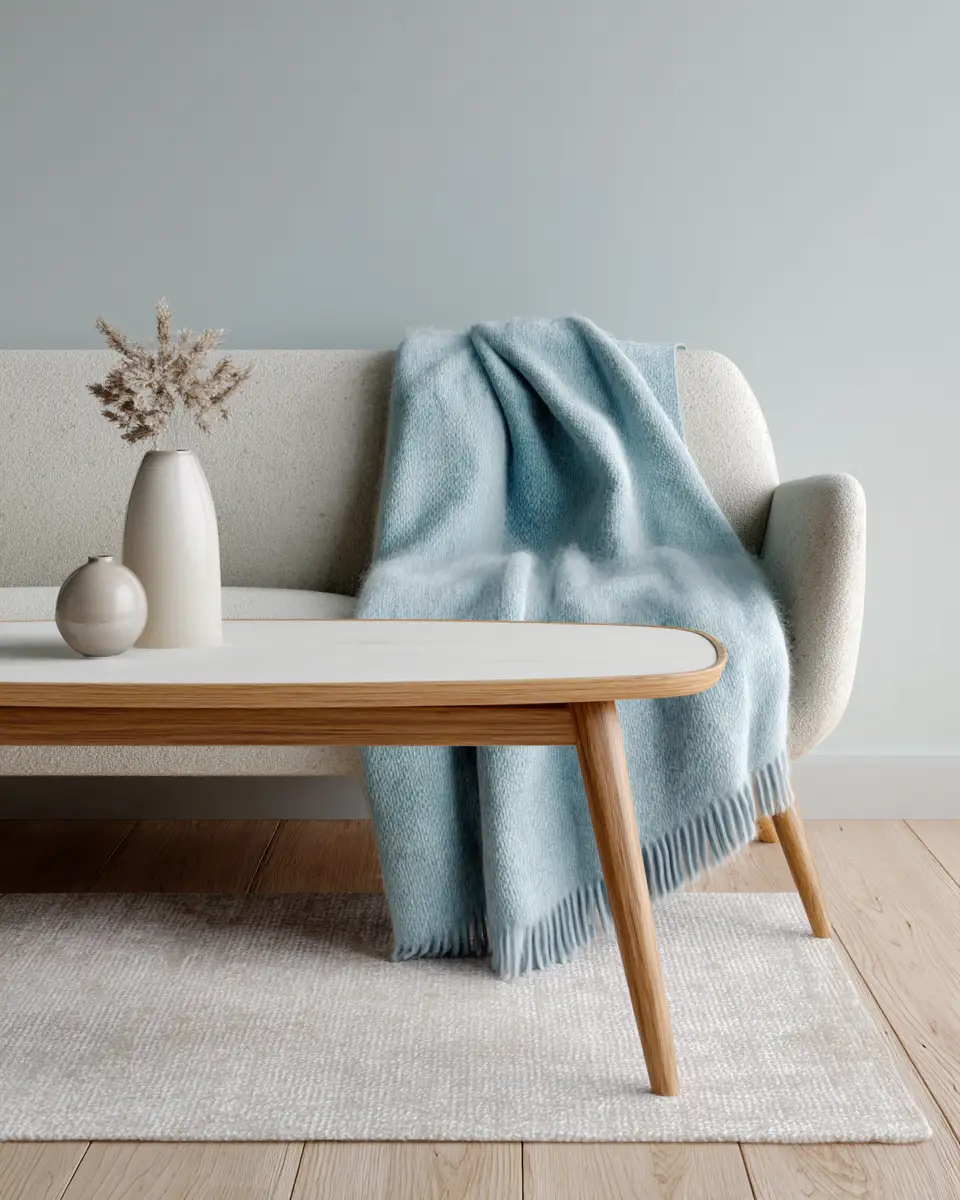 Sky Blue Scandinavian Living Room Decor Ideas