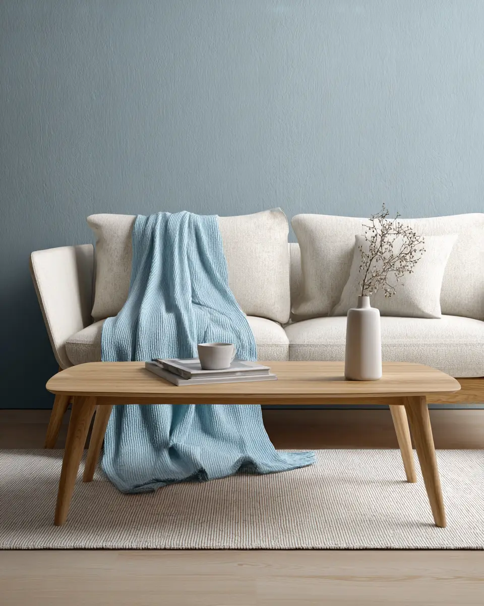 Sky Blue Scandinavian Living Room Decor Ideas