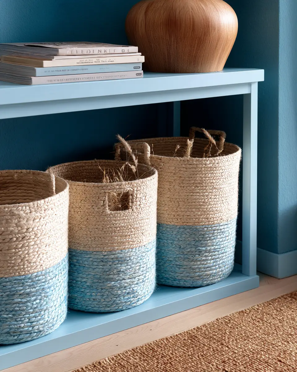 Sky Blue Scandinavian Living Room Decor Ideas