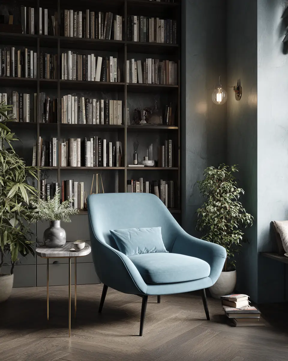 Sky Blue Scandinavian Living Room Decor Ideas