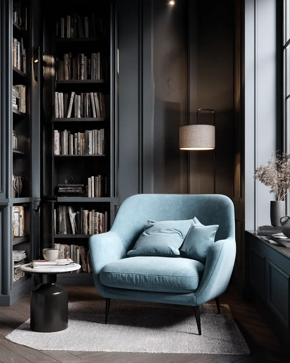 Sky Blue Scandinavian Living Room Decor Ideas