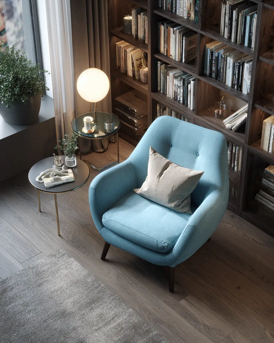 Sky Blue Scandinavian Living Room Decor Ideas