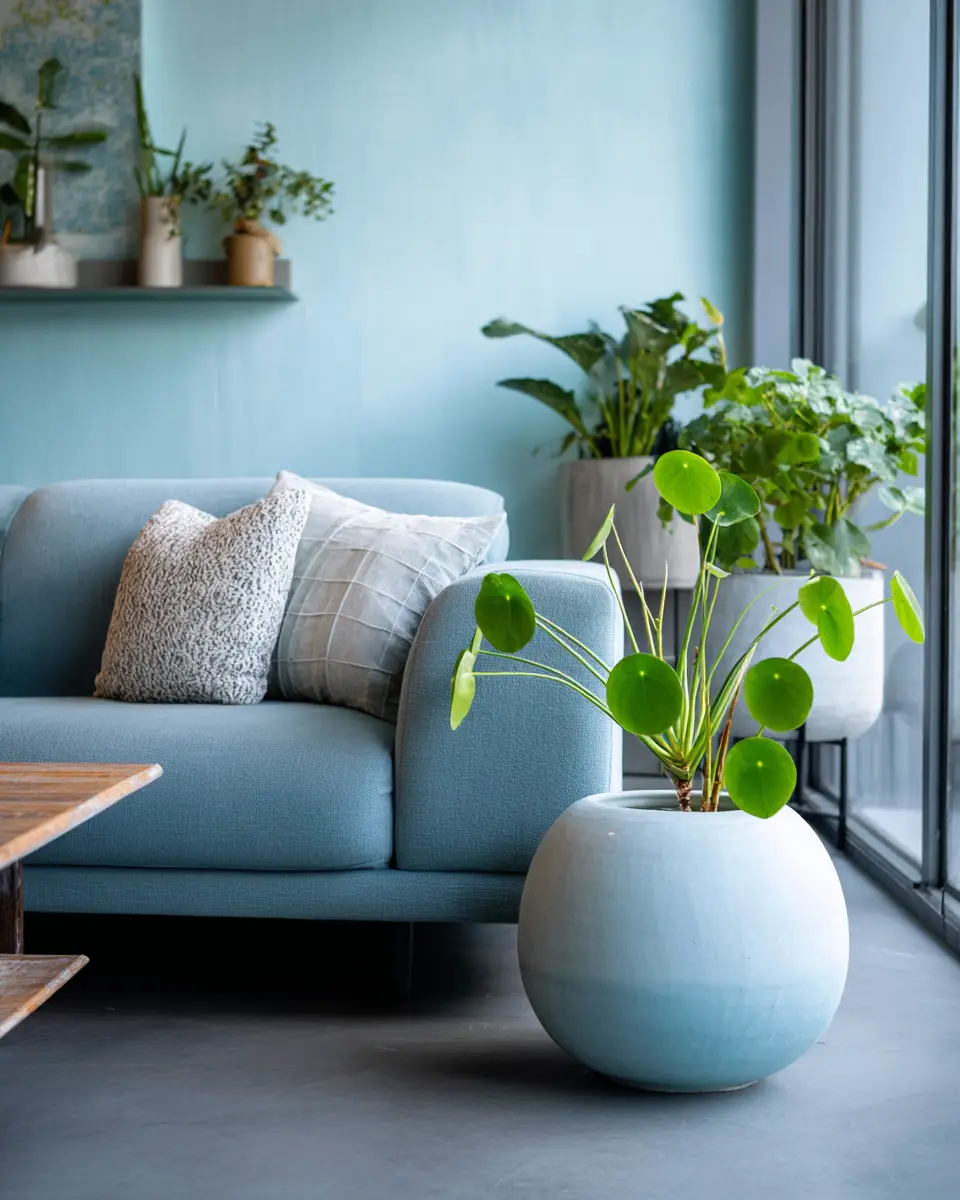 Sky Blue Scandinavian Living Room Decor Ideas