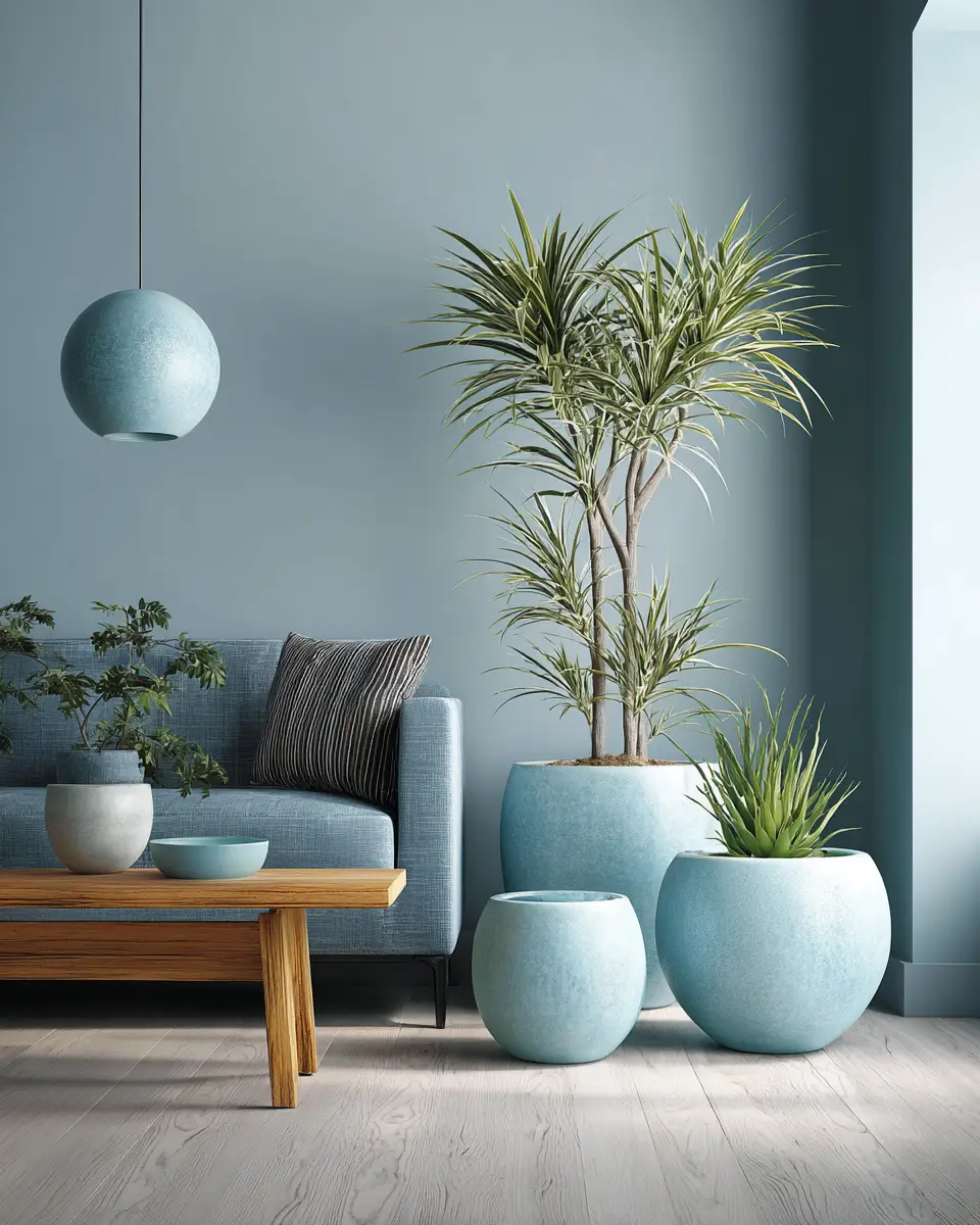 Sky Blue Scandinavian Living Room Decor Ideas