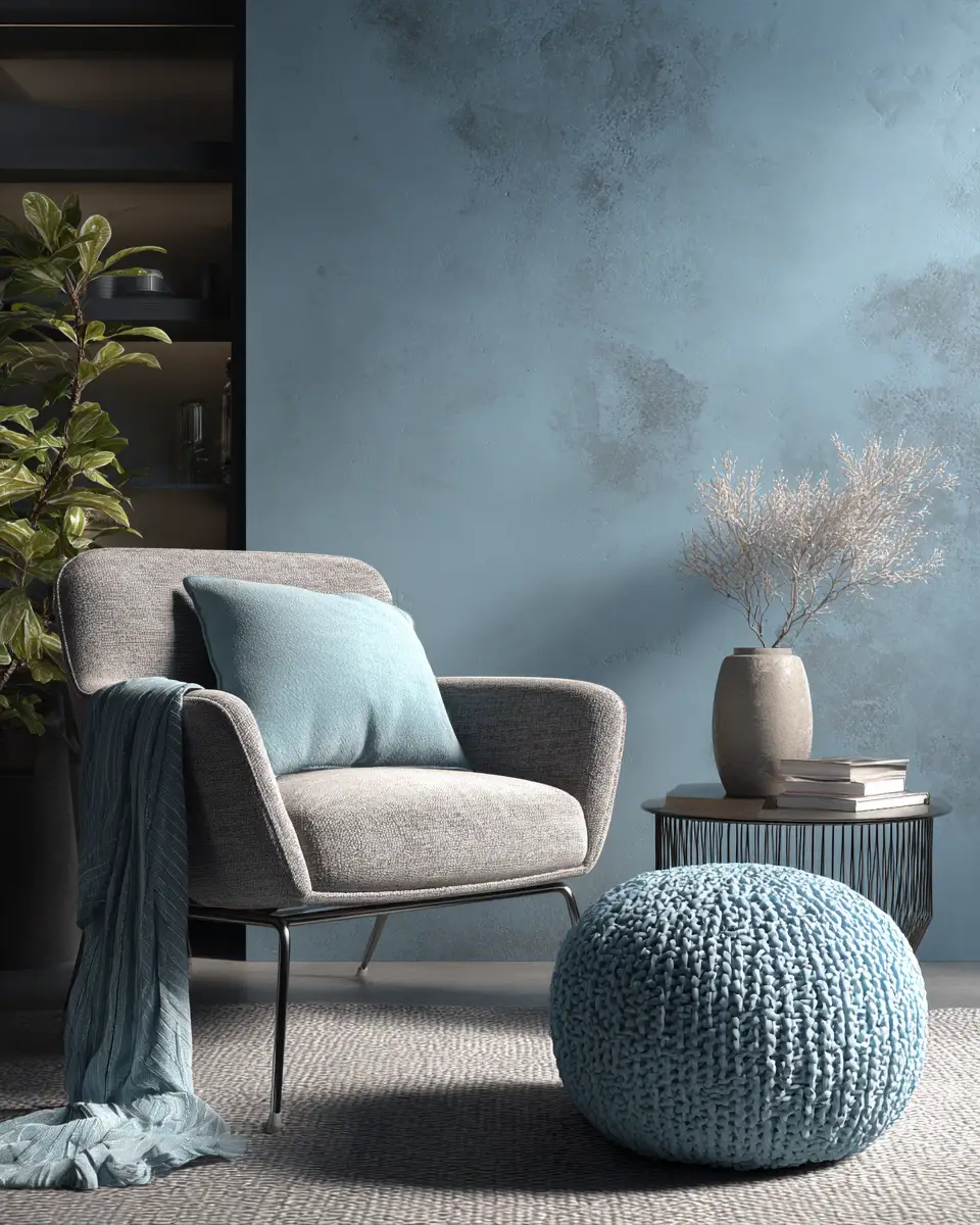 Sky Blue Scandinavian Living Room Decor Ideas