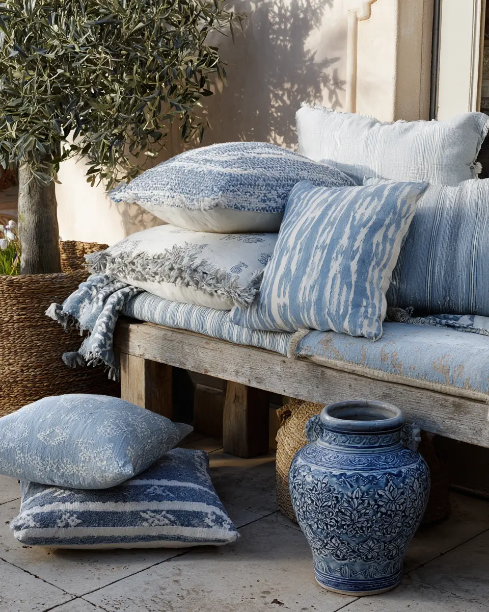 Sky Blue Vintage Patio Decor Ideas