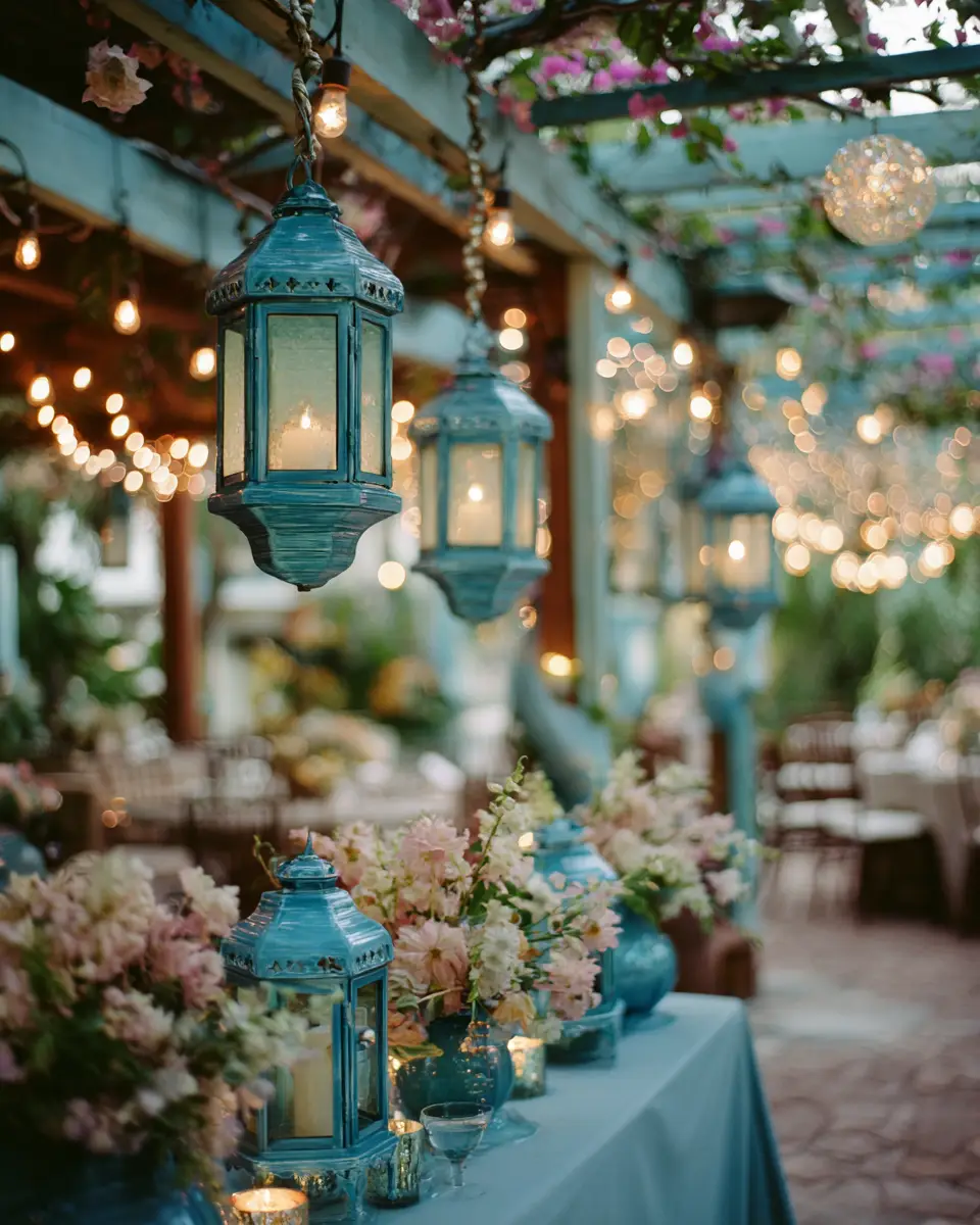 Sky Blue Vintage Patio Decor Ideas