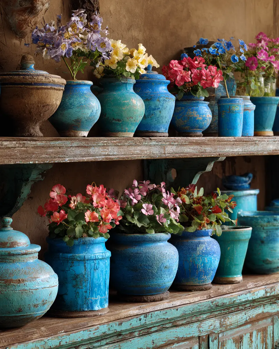 Sky Blue Vintage Patio Decor Ideas