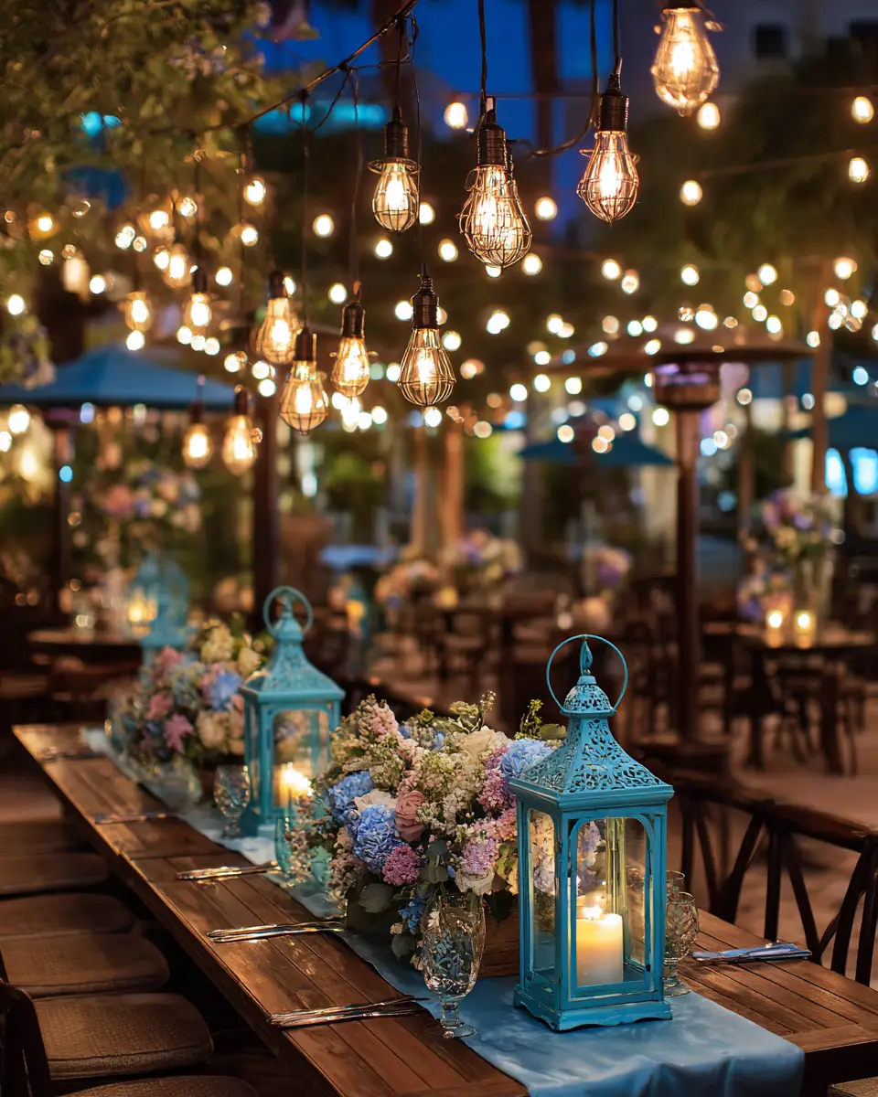 Sky Blue Vintage Patio Decor Ideas