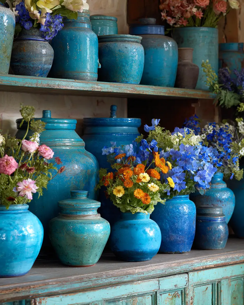 Sky Blue Vintage Patio Decor Ideas