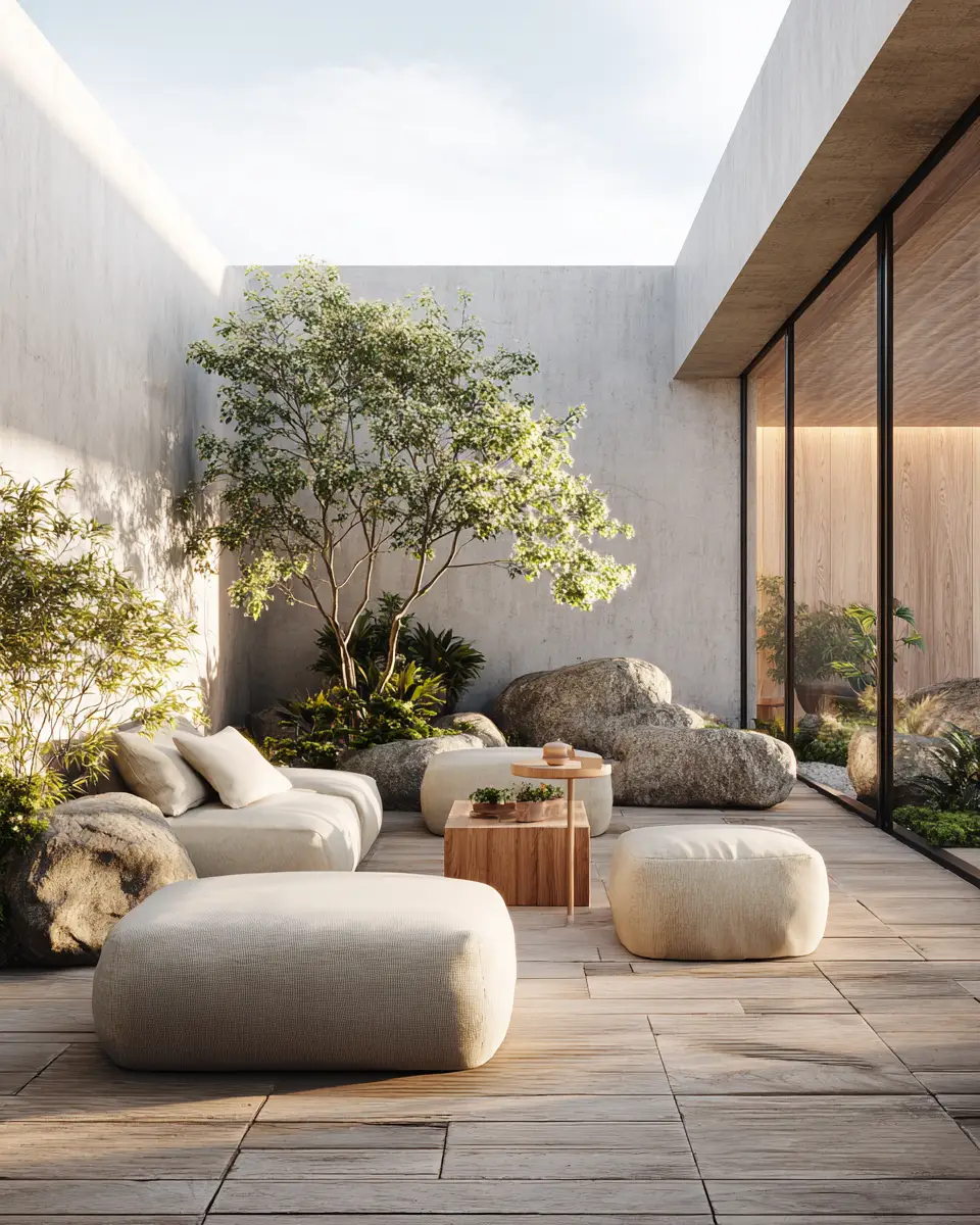 Small Space Japandi Patio Decor Ideas