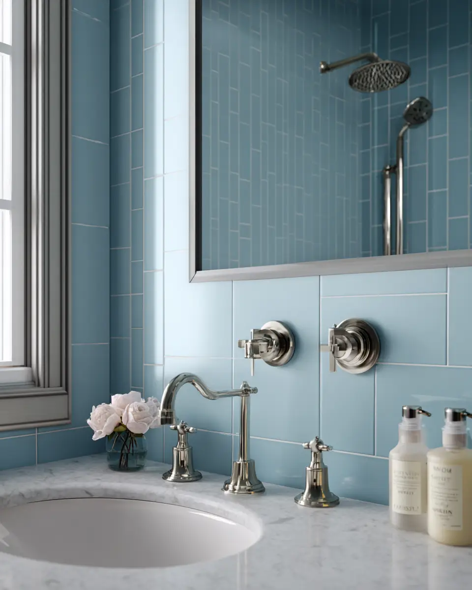 Soft Blue Bathroom Decor Ideas - Featured