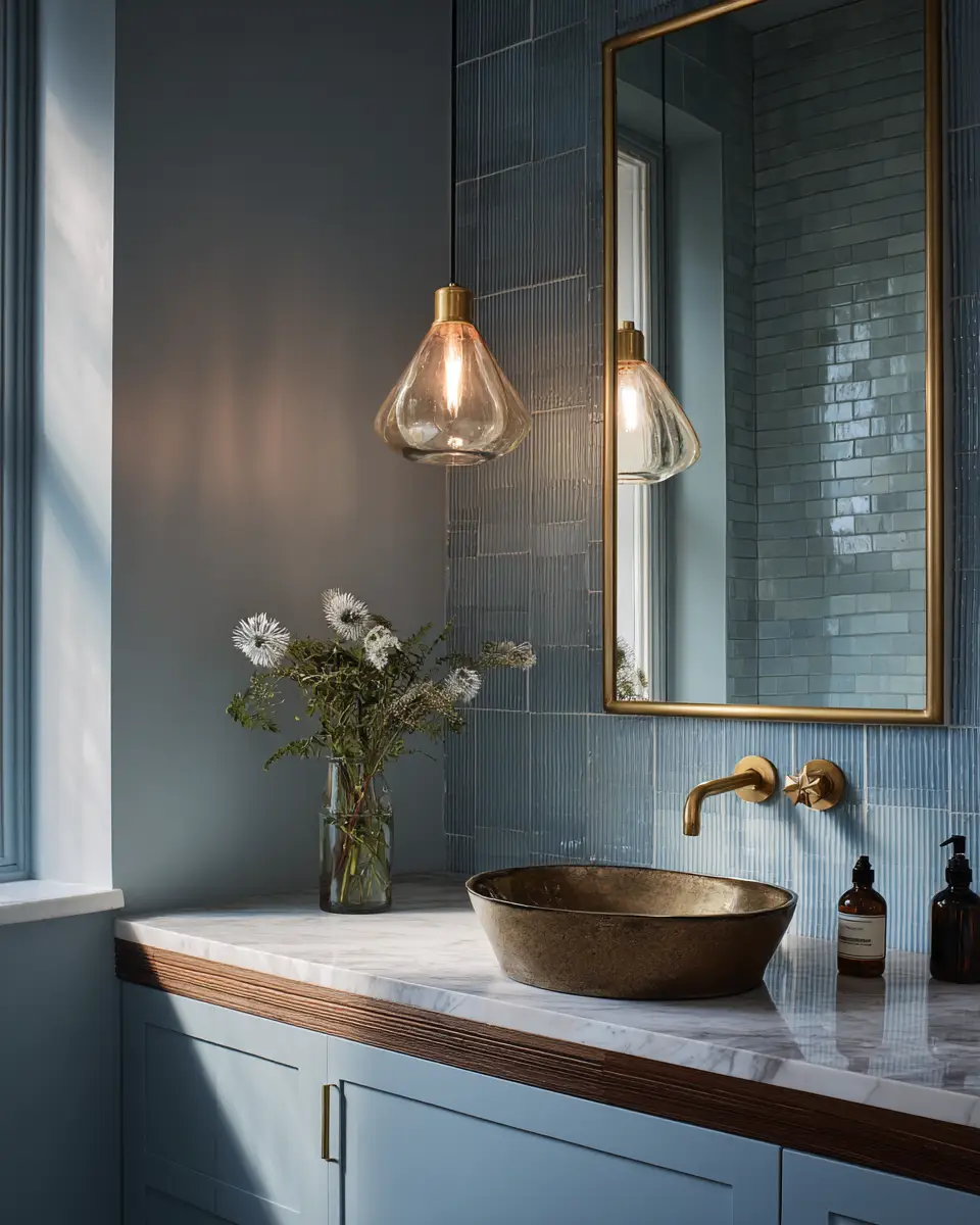 Soft Blue Bathroom Decor Ideas