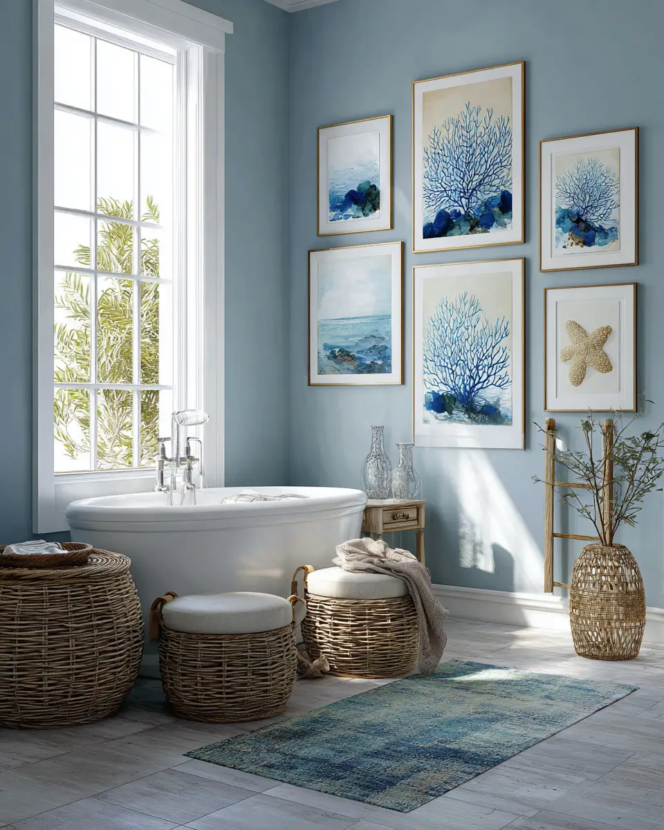 Soft Blue Bathroom Decor Ideas