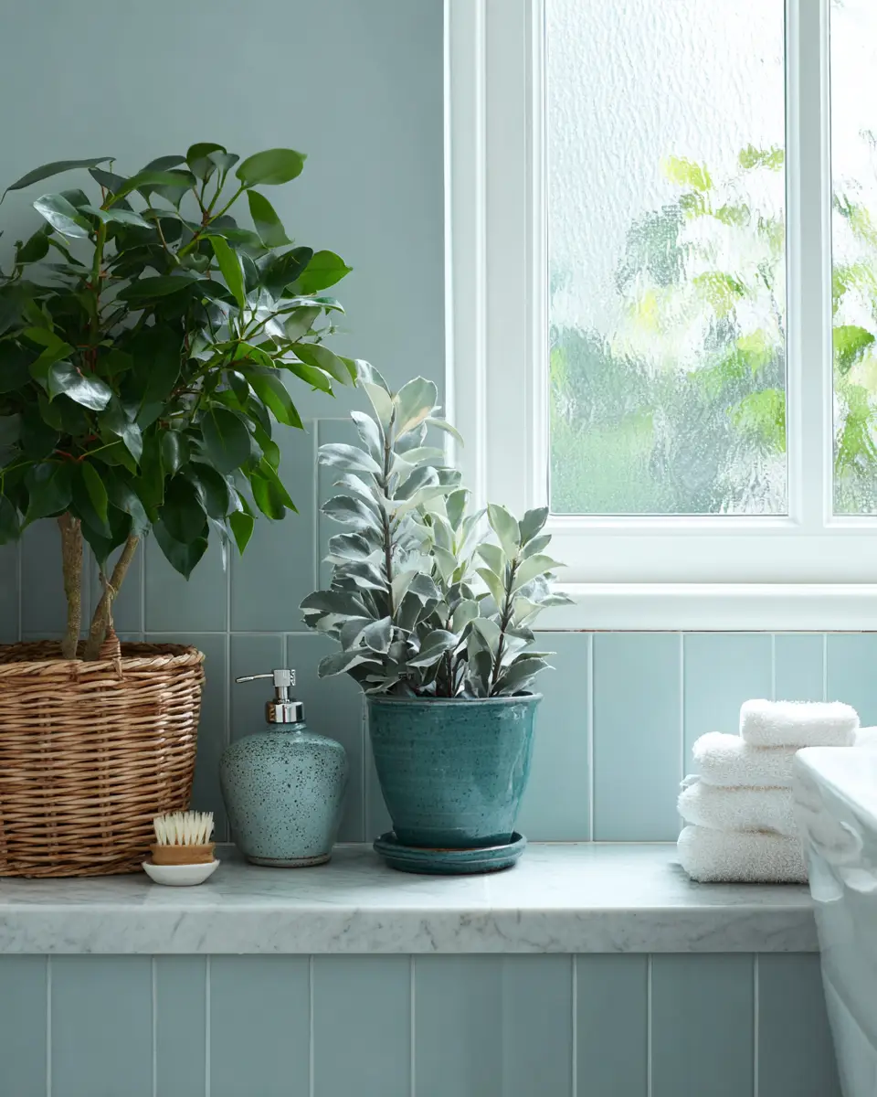 Soft Blue Bathroom Decor Ideas