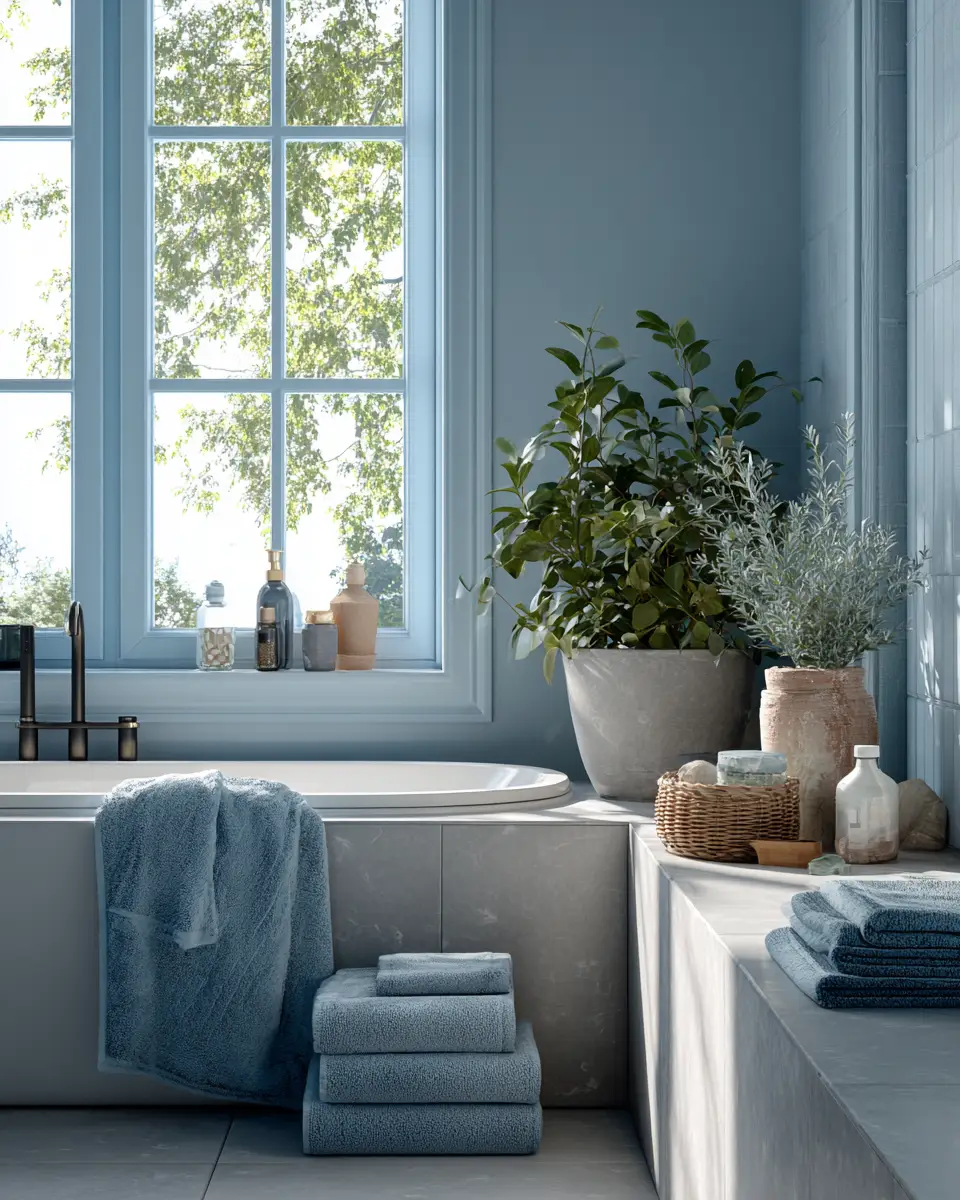 Soft Blue Bathroom Decor Ideas