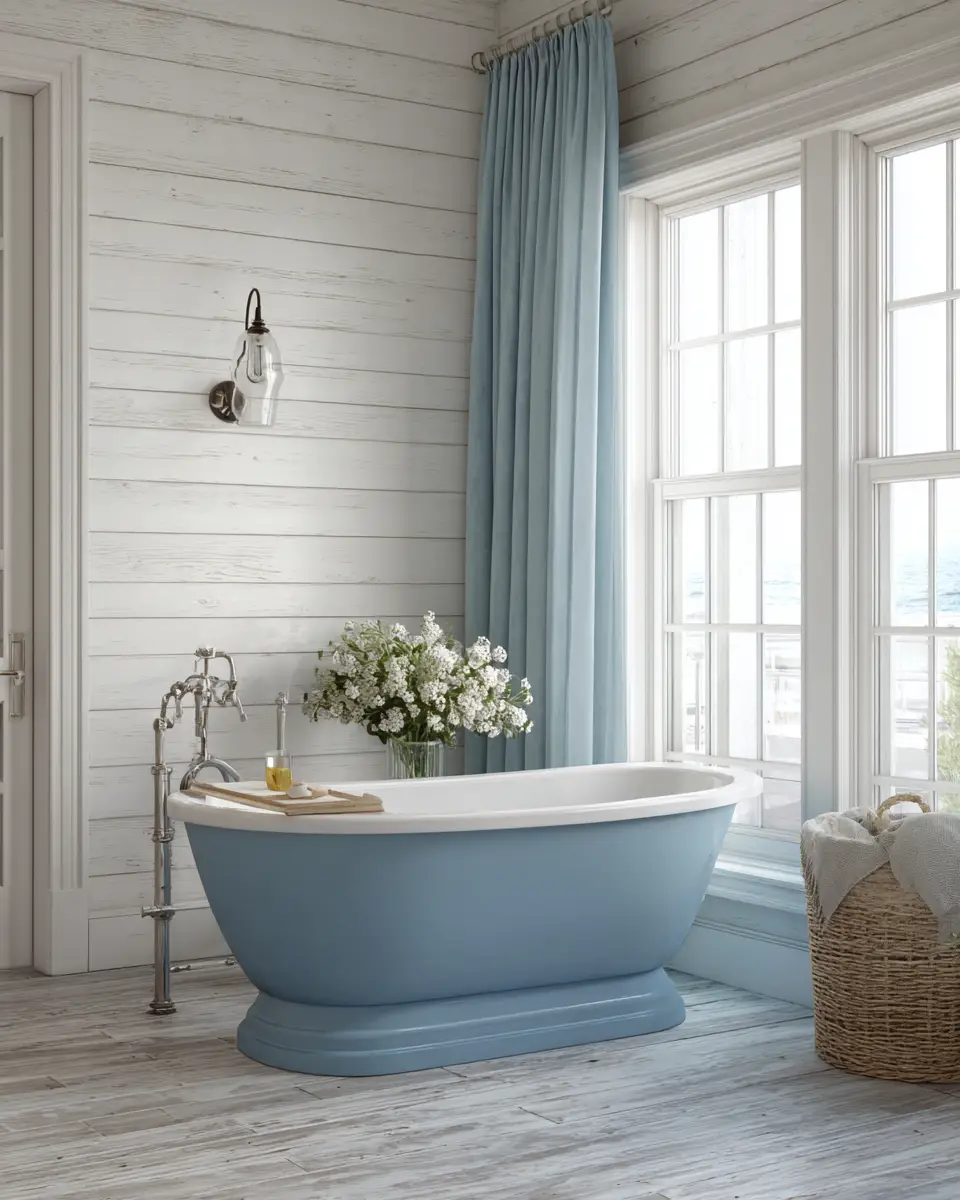 Soft Blue Bathroom Decor Ideas