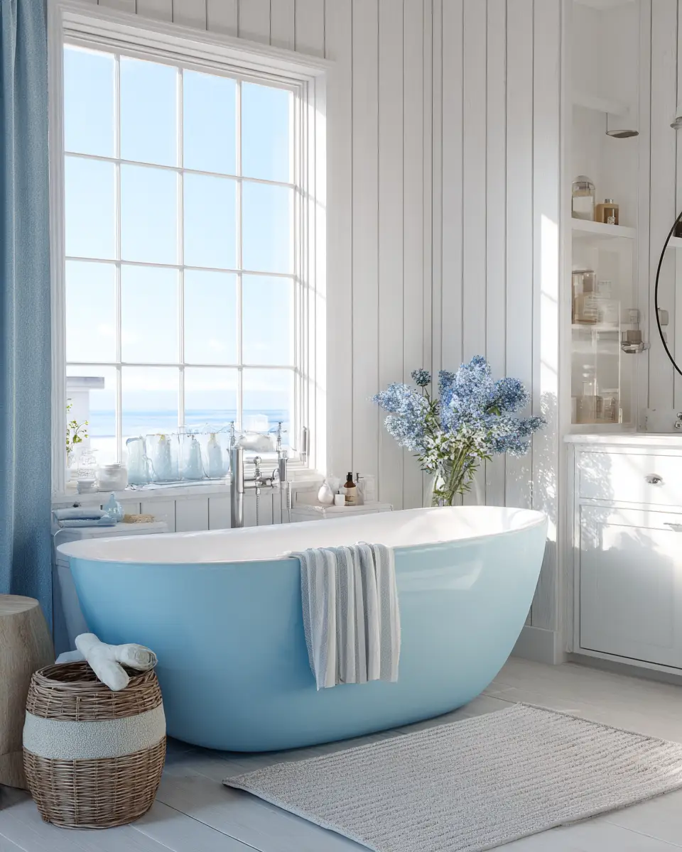 Soft Blue Bathroom Decor Ideas