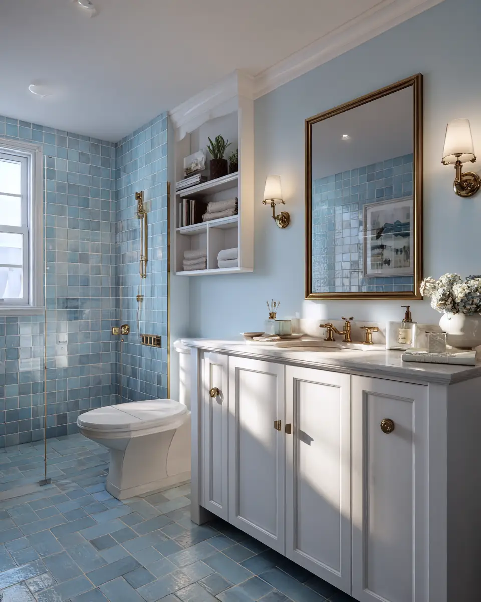 Soft Blue Bathroom Decor Ideas