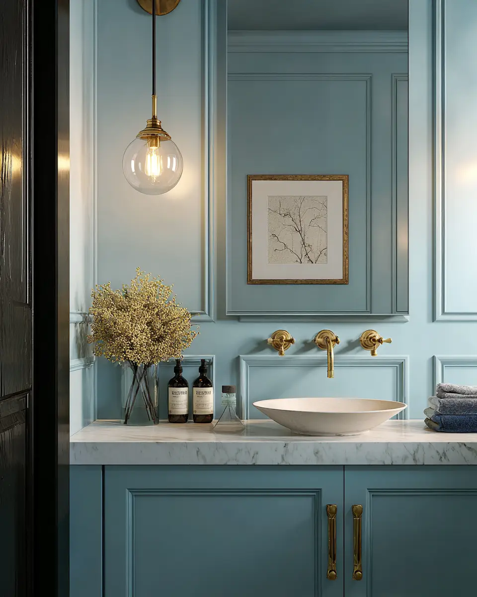 Soft Blue Bathroom Decor Ideas