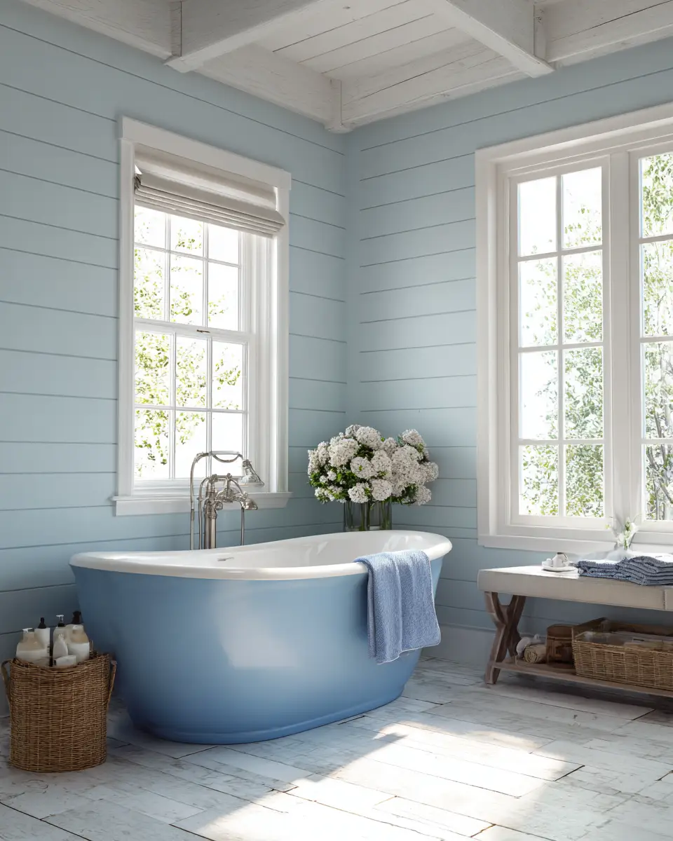 Soft Blue Bathroom Decor Ideas