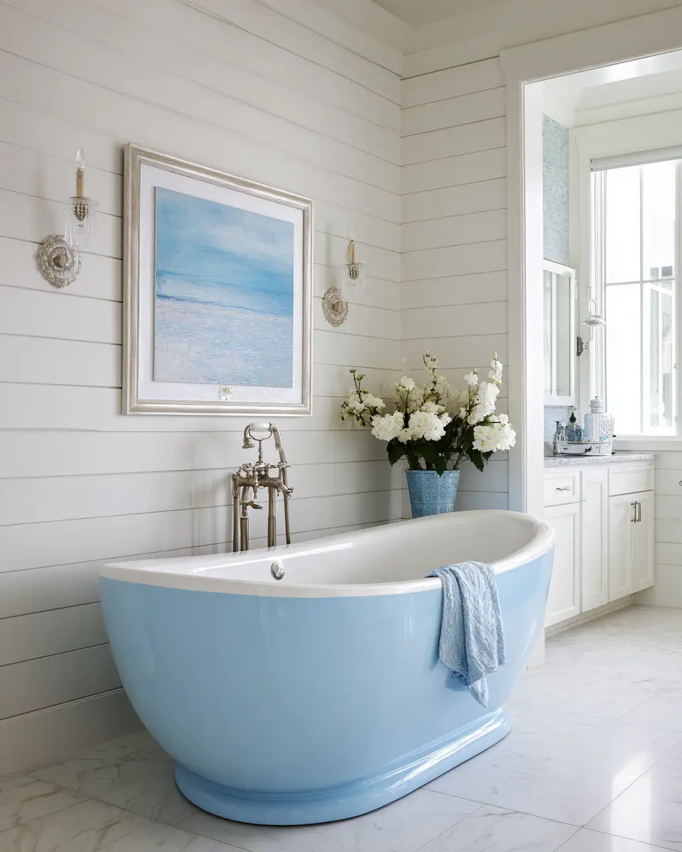 Soft Blue Bathroom Decor Ideas