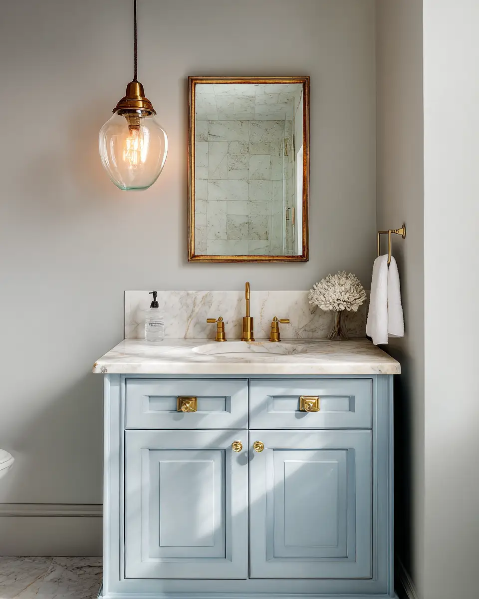 Soft Blue Bathroom Decor Ideas