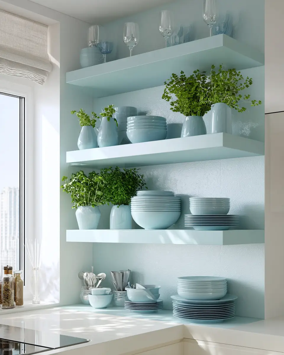 Soft Blue Kitchen Decor Ideas