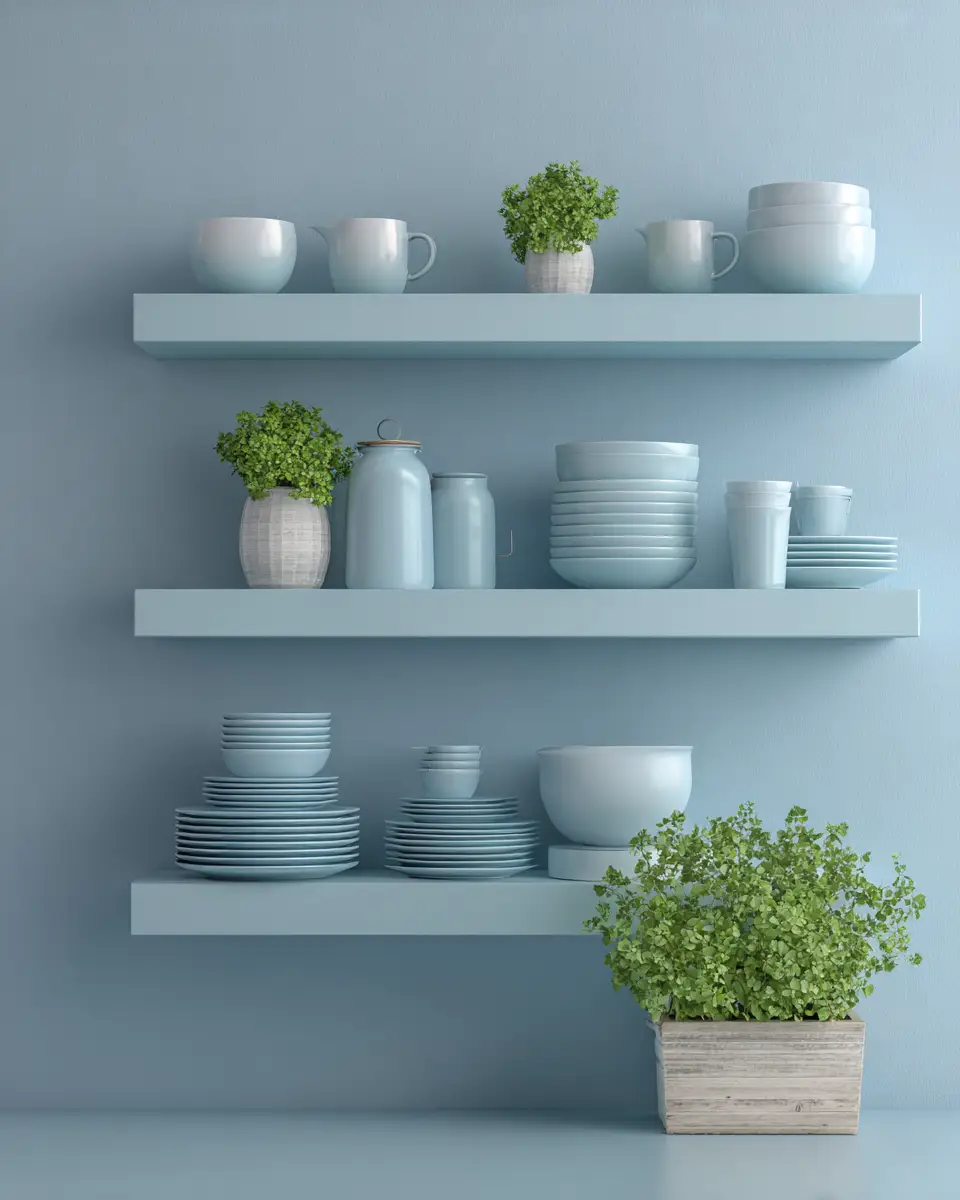 Soft Blue Kitchen Decor Ideas