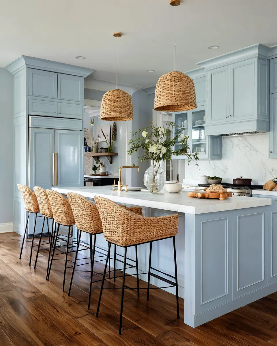 Soft Blue Kitchen Decor Ideas