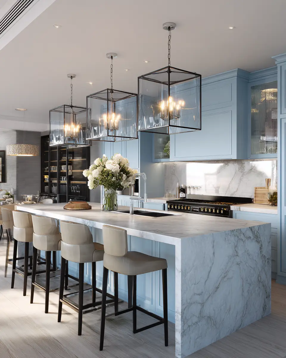 Soft Blue Kitchen Decor Ideas