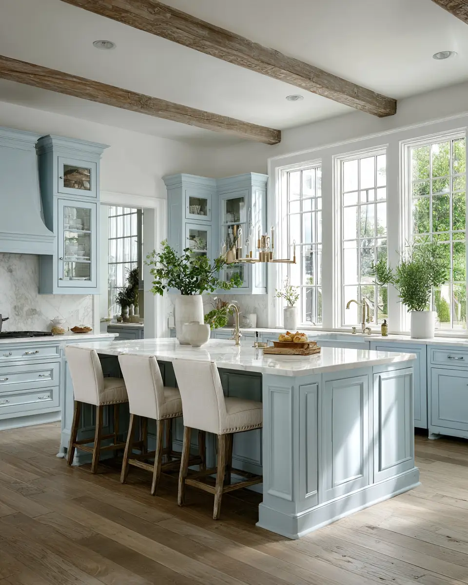 Soft Blue Kitchen Decor Ideas
