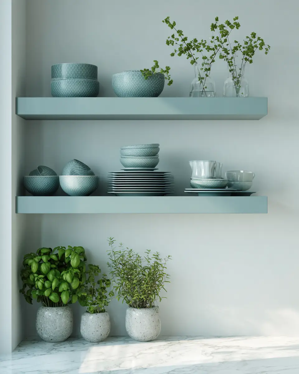 Soft Blue Kitchen Decor Ideas