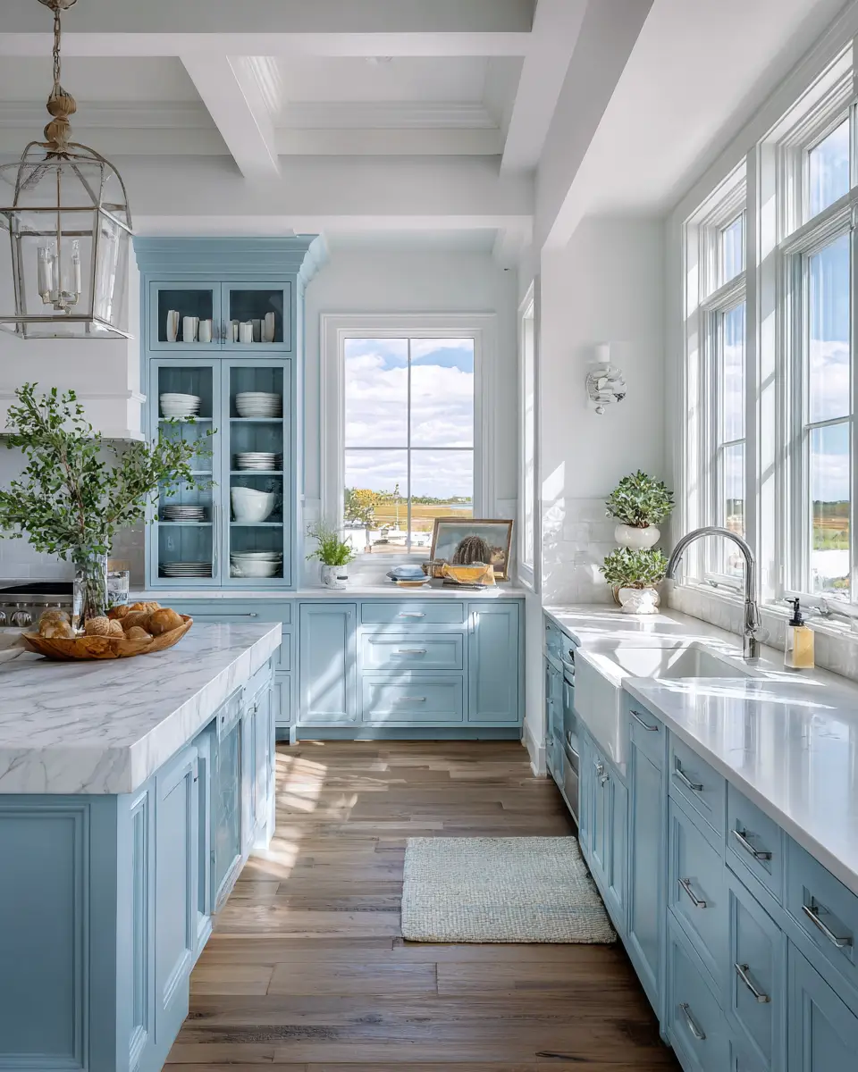 Soft Blue Kitchen Decor Ideas