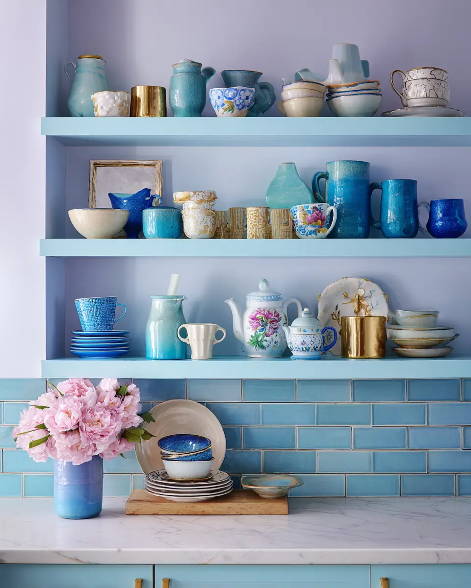 Soft Blue Kitchen Decor Ideas