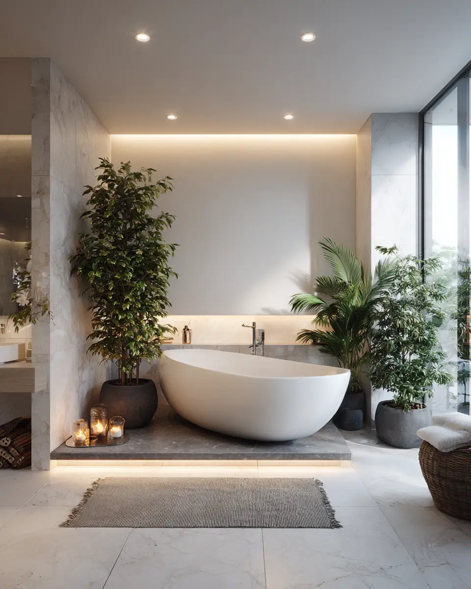 Soft Modern Bathroom Decor Ideas