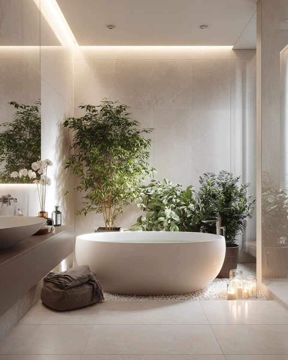 Soft Modern Bathroom Decor Ideas