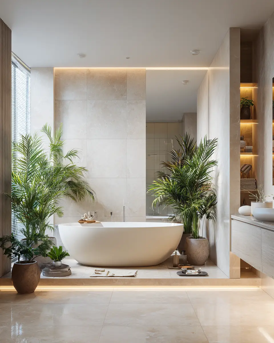 Soft Modern Bathroom Decor Ideas