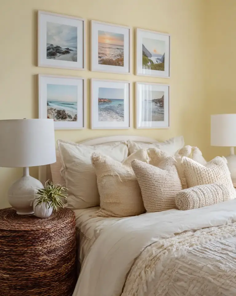 Soft Yellow Coastal Bedroom Decor Ideas - Featured