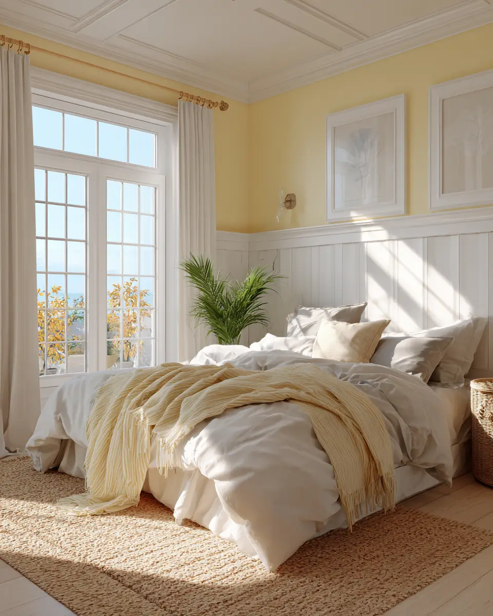 Soft Yellow Coastal Bedroom Decor Ideas