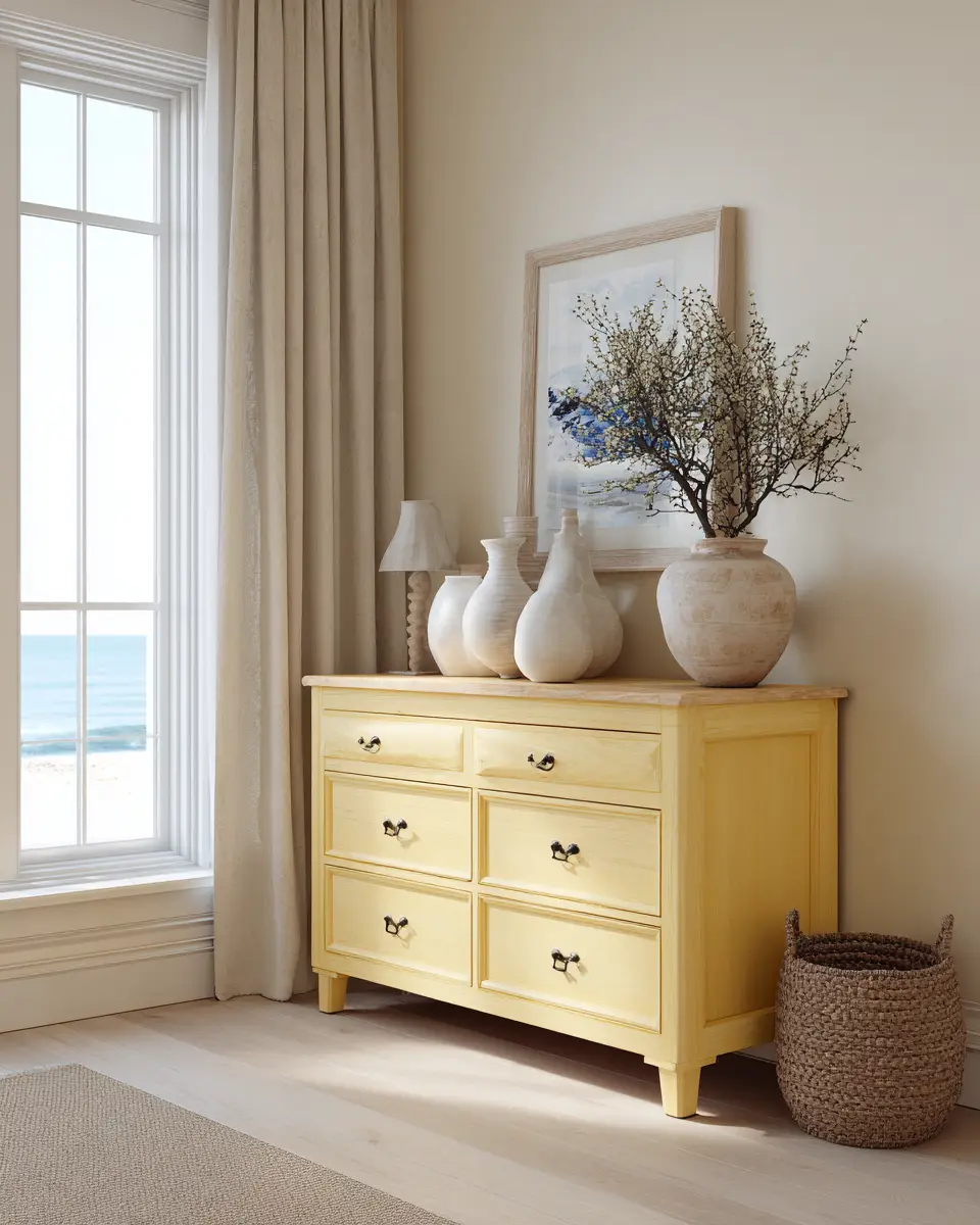 Soft Yellow Coastal Bedroom Decor Ideas