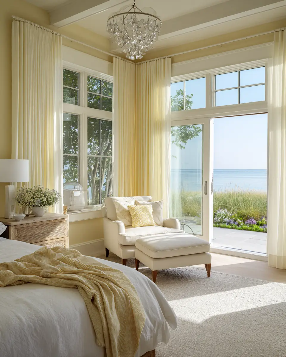 Soft Yellow Coastal Bedroom Decor Ideas