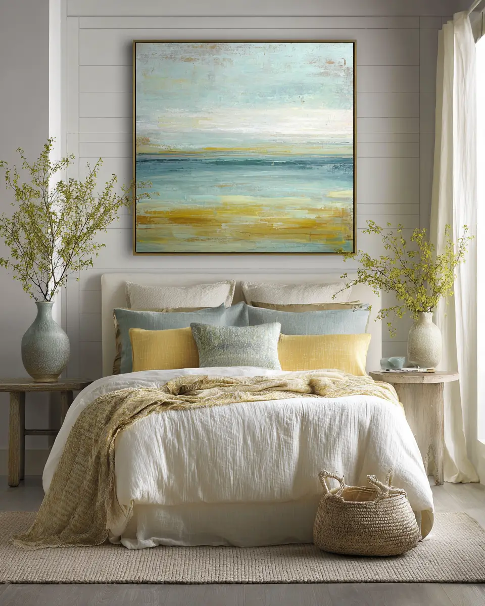 Soft Yellow Coastal Bedroom Decor Ideas