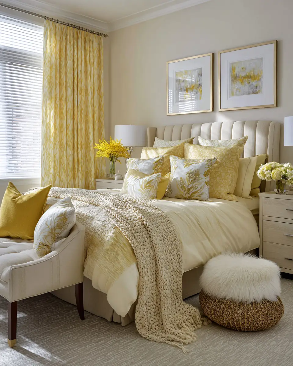 Soft Yellow Coastal Bedroom Decor Ideas