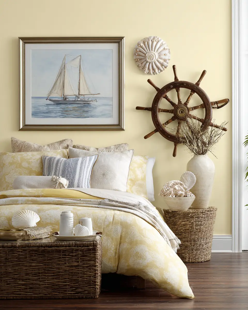 Soft Yellow Coastal Bedroom Decor Ideas