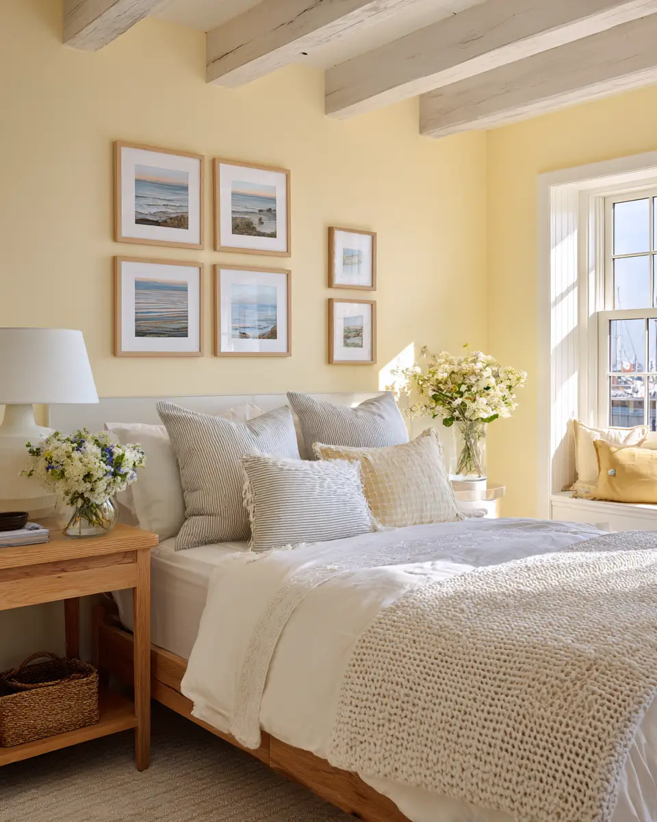 Soft Yellow Coastal Bedroom Decor Ideas