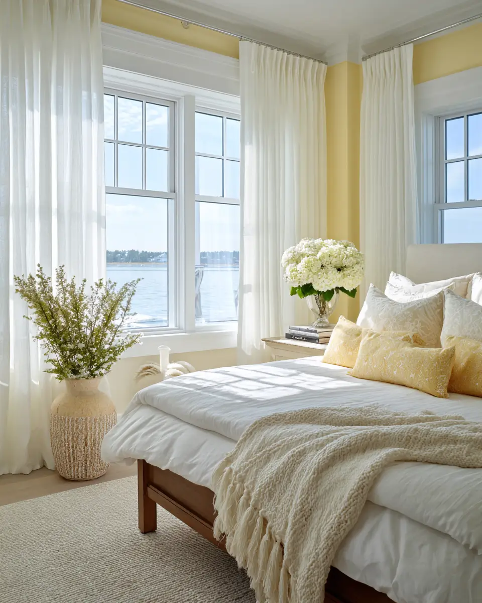 Soft Yellow Coastal Bedroom Decor Ideas