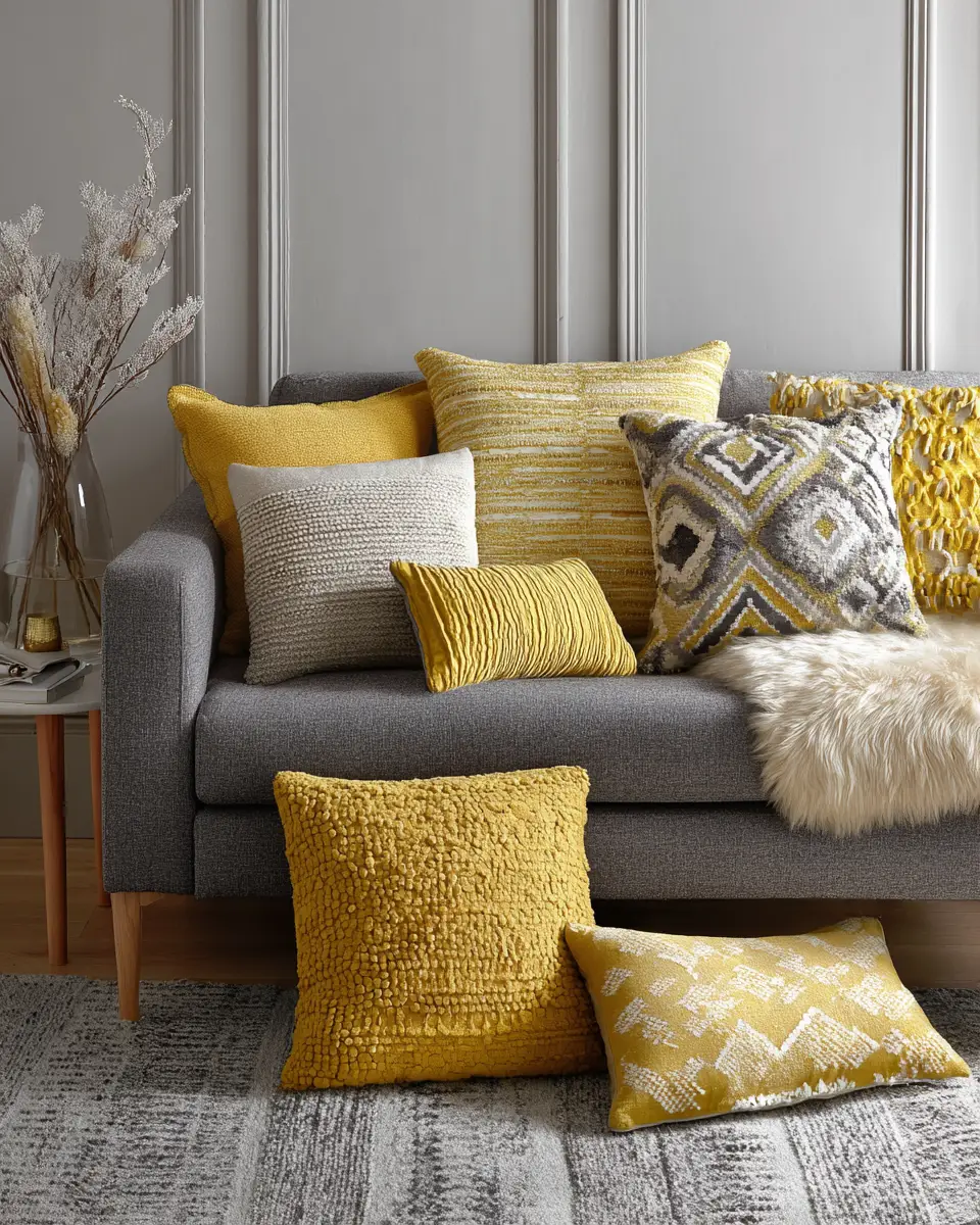 Soft Yellow Contemporary Living Room Decor Ideas