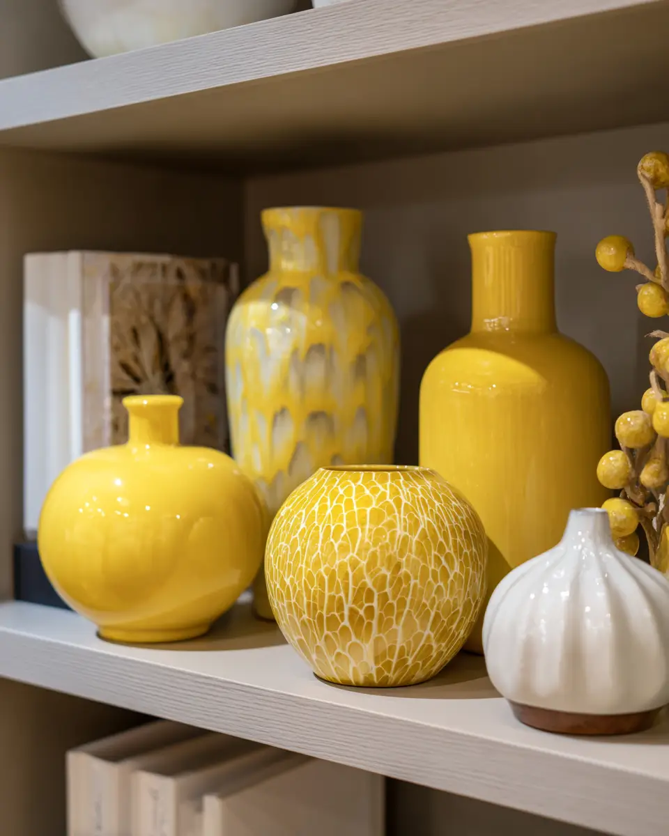 Soft Yellow Contemporary Living Room Decor Ideas